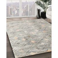 Contemporary Rosy Brown Pink Modern Rug, con2283