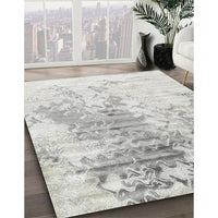 Contemporary Dark Gray Modern Rug, con2284