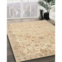 Contemporary Brown Gold Modern Rug, con2285