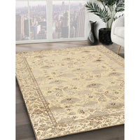 Contemporary Brown Gold Modern Rug, con2286