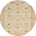 Sideview of Contemporary Brown Gold Modern Rug, con2286