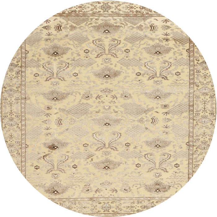 Square Machine Washable Contemporary Brown Gold Rug, wshcon2286