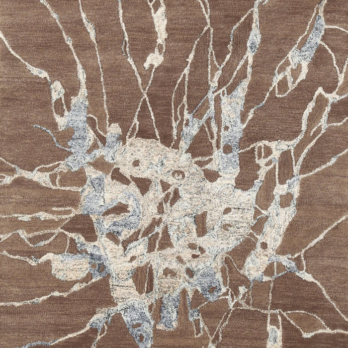 Machine Washable Contemporary Sienna Brown Rug, wshcon2287