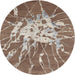 Sideview of Contemporary Sienna Brown Modern Rug, con2287