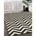 Contemporary Charcoal Black Modern Rug in Family Room, con2290