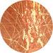 Sideview of Contemporary Orange Modern Rug, con2292