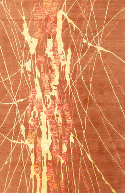 Contemporary Orange Modern Rug, con2292