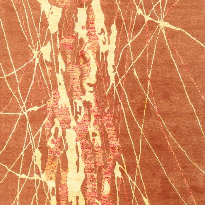 Contemporary Orange Modern Rug, con2292