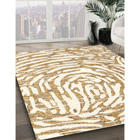 Contemporary Blanched Almond Beige Modern Rug, con2295