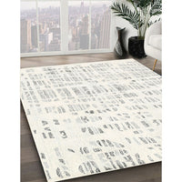 Contemporary Soft Ivory Beige Solid Rug, con2297