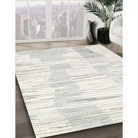 Contemporary Soft Ivory Beige Solid Rug, con2298