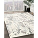 Contemporary Soft Ivory Beige Solid Rug in Family Room, con2299