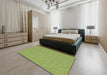 Machine Washable Contemporary Pistachio Green Rug in a Bedroom, wshcon229