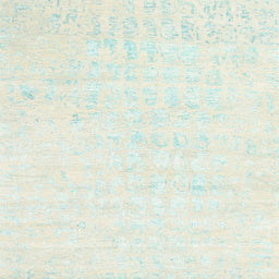 Square Contemporary Light Rose Green Modern Rug, con2300