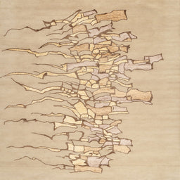 Sideview of Machine Washable Contemporary Sand Brown Rug, wshcon2301