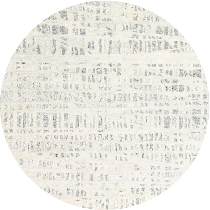 Sideview of Contemporary Soft Ivory Beige Solid Rug, con2302