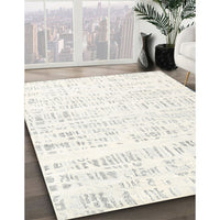 Contemporary Soft Ivory Beige Solid Rug, con2302