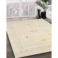 Contemporary Vanilla Gold Solid Rug, con2304