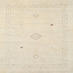 Sideview of Machine Washable Contemporary Vanilla Gold Rug, wshcon2304