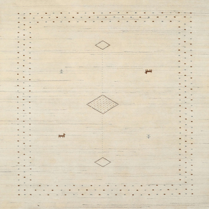 Sideview of Machine Washable Contemporary Vanilla Gold Rug, wshcon2304