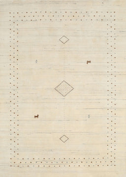 Contemporary Vanilla Gold Solid Rug, con2304