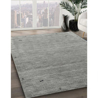 Contemporary Dark Gray Modern Rug, con2305