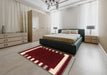 Machine Washable Contemporary Camel Brown Rug in a Bedroom, wshcon2306