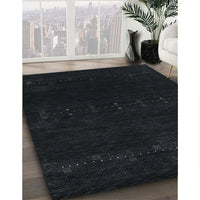 Contemporary Gunmetal Green Modern Rug, con2307