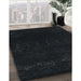 Contemporary Gunmetal Green Modern Rug in Family Room, con2307