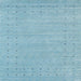 Square Contemporary Denim Blue Modern Rug, con2308