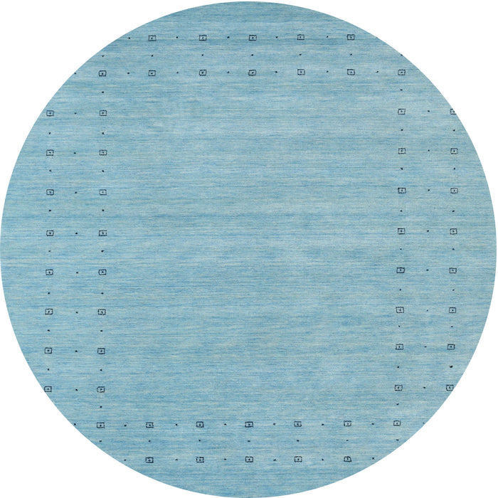Square Machine Washable Contemporary Denim Blue Rug, wshcon2308