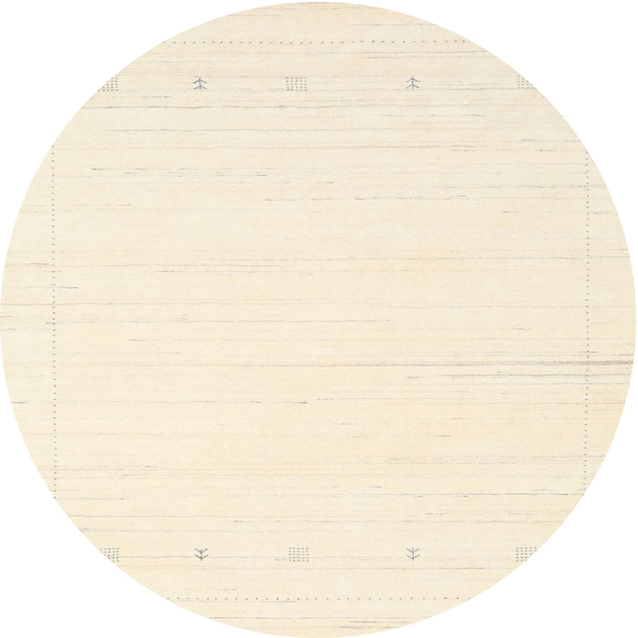 Sideview of Contemporary Peach Beige Solid Rug, con2309
