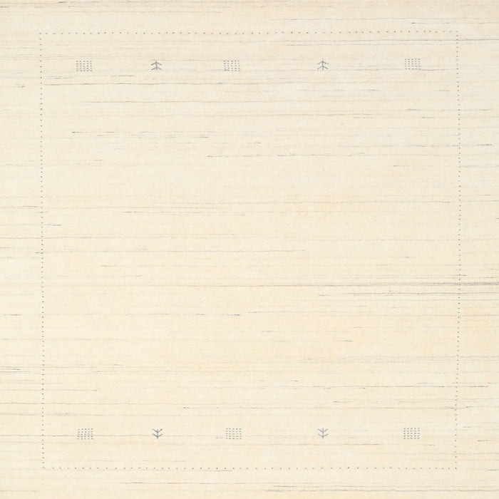 Square Contemporary Peach Beige Solid Rug, con2309