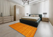 Contemporary Orange Red Modern Rug in a Bedroom, con2310