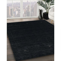 Contemporary Black Modern Rug, con2311