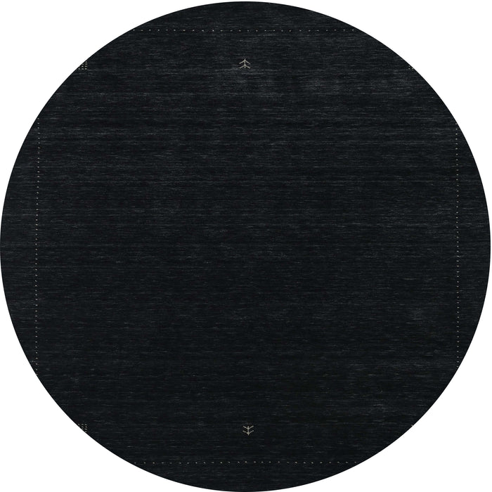 Sideview of Contemporary Black Modern Rug, con2311