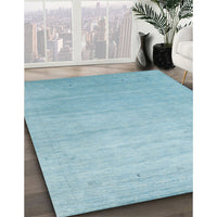 Contemporary Sky Blue Modern Rug, con2314