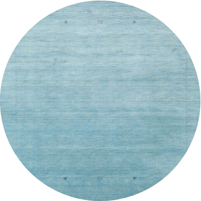 Square Machine Washable Contemporary Sky Blue Rug, wshcon2314