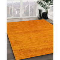 Contemporary Orange Red Modern Rug, con2315