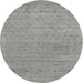 Sideview of Contemporary Dark Gray Modern Rug, con2316