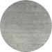 Sideview of Contemporary Dark Gray Modern Rug, con2317