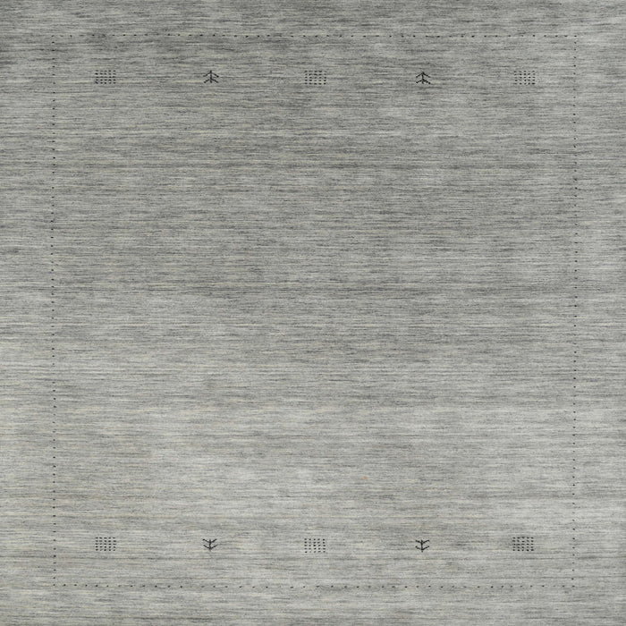 Square Contemporary Dark Gray Modern Rug, con2317