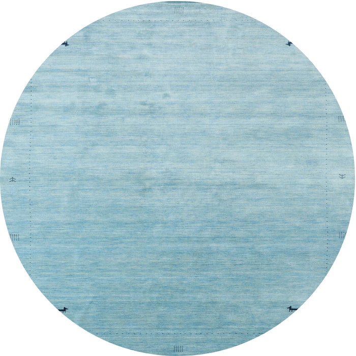 Square Machine Washable Contemporary Sky Blue Rug, wshcon2318
