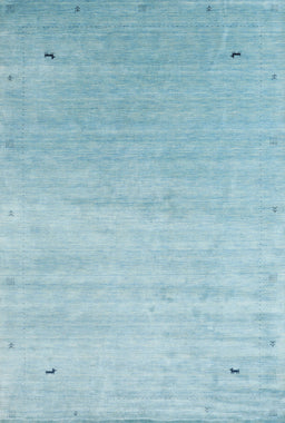 Machine Washable Contemporary Sky Blue Rug, wshcon2318