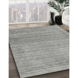 Machine Washable Contemporary Dark Gray Rug in a Family Room, wshcon2319