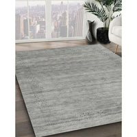 Contemporary Dark Gray Modern Rug, con2319