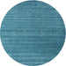 Sideview of Contemporary Blue Ivy Blue Modern Rug, con2320