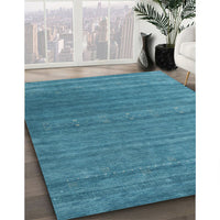 Contemporary Blue Ivy Blue Modern Rug, con2320