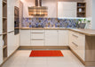 Contemporary Neon Red Modern Rug in a Kitchen, con2321