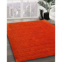 Contemporary Neon Red Modern Rug, con2321